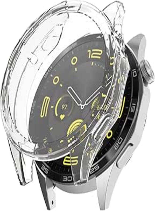 Coverzone Smart Watch Screen Protection Compatible with Huawei GT4 46mm Full Cover Dust and Dirt Protection GT4 46mm (Transparent)